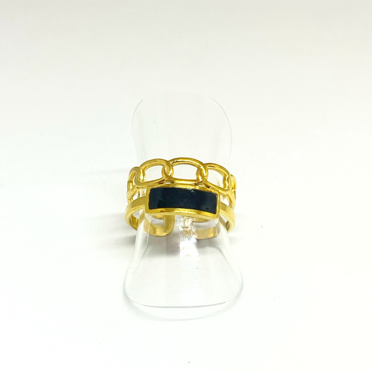 Bague MAIKA gold et noire