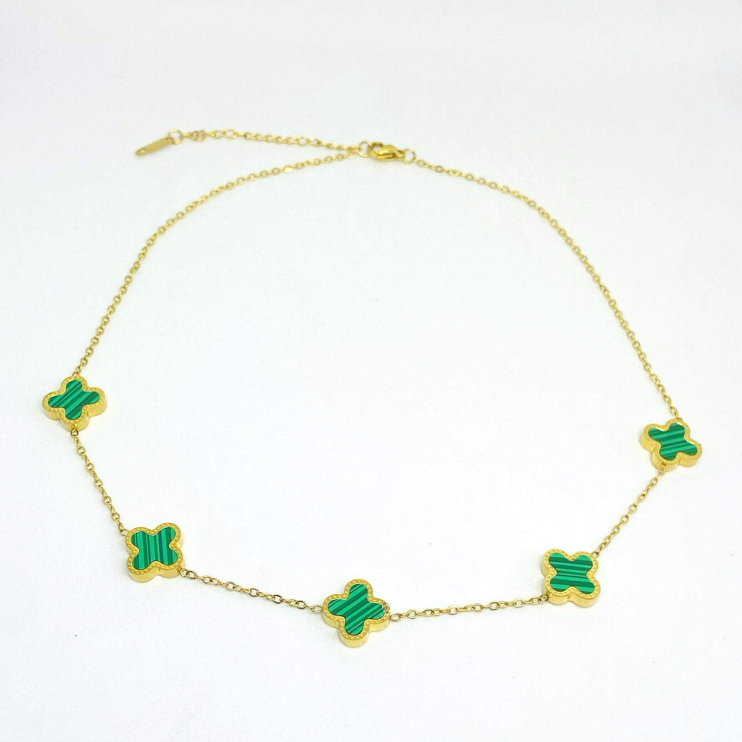 Collier GWEN gold et vert