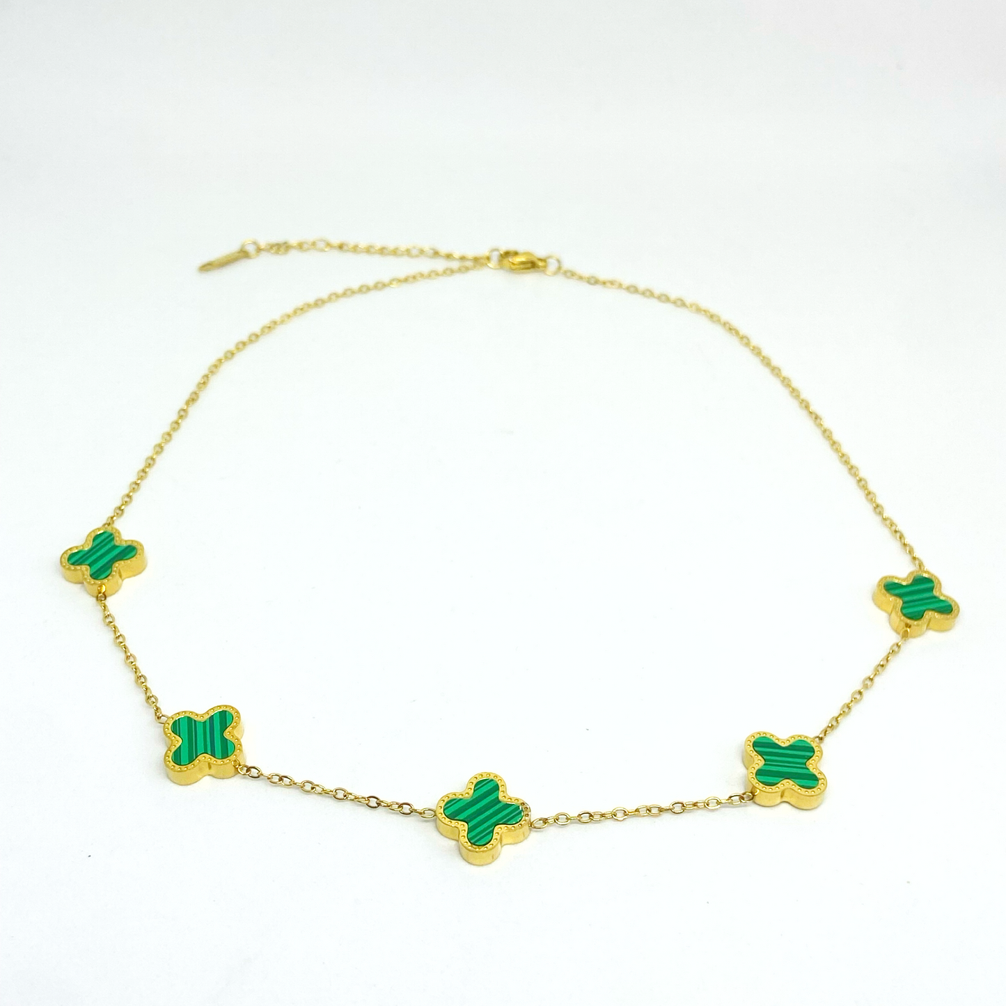 Collier GWEN gold et vert