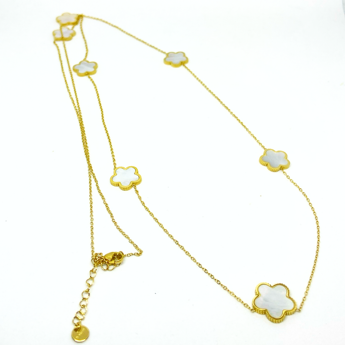 Collier MAUDE gold/ blanc