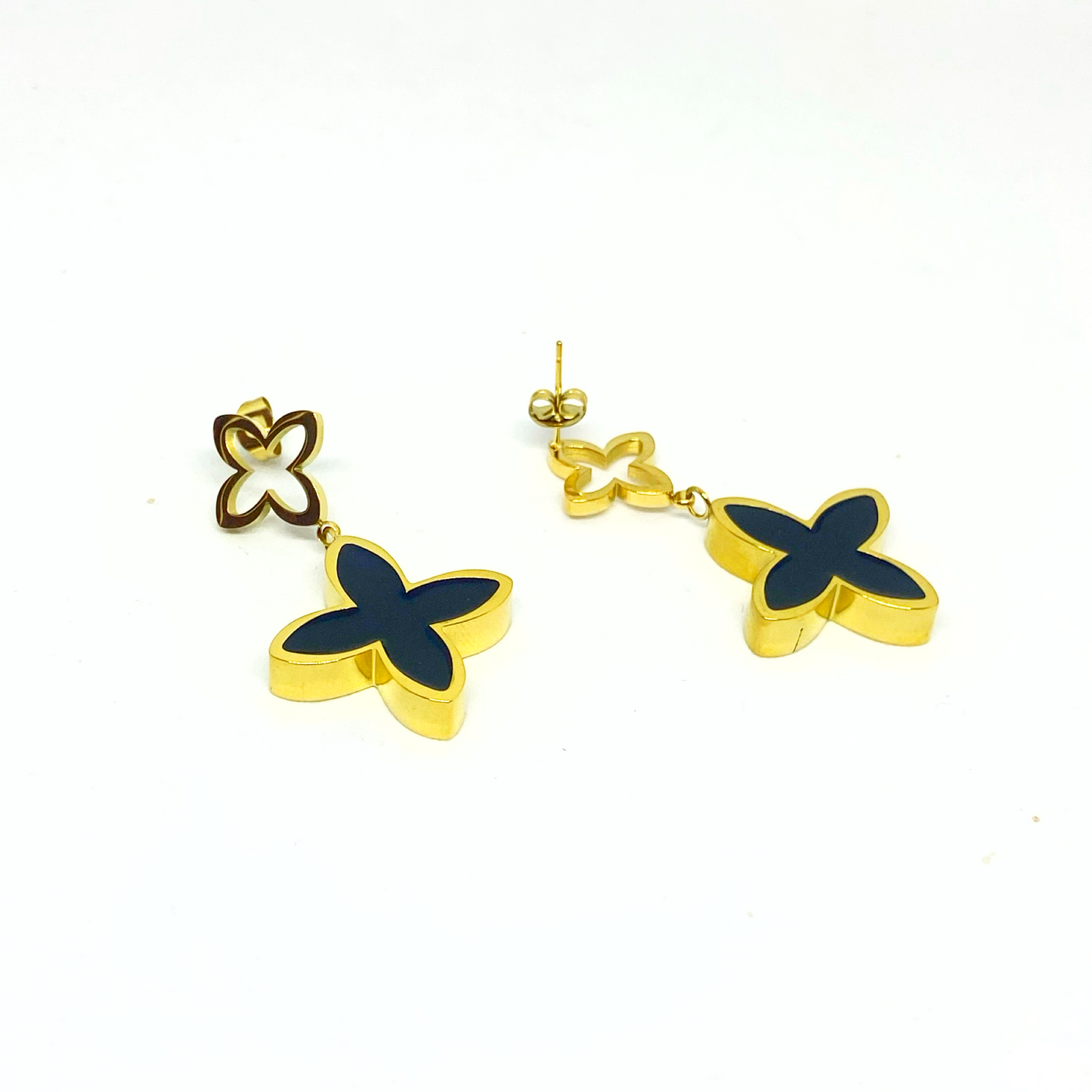 Boucles d'oreilles MILÉNA gold/black