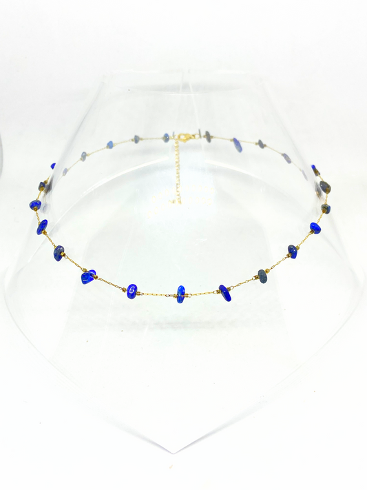 Collier MARGOT gold et Lapis Lazuli