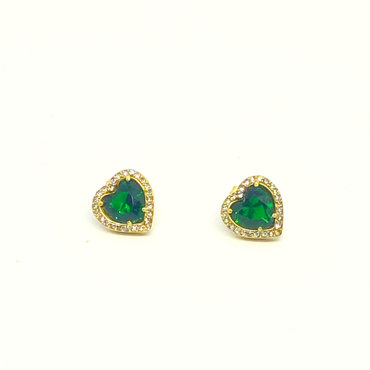 Boucles d'oreilles PHILIPPINE gold/verte