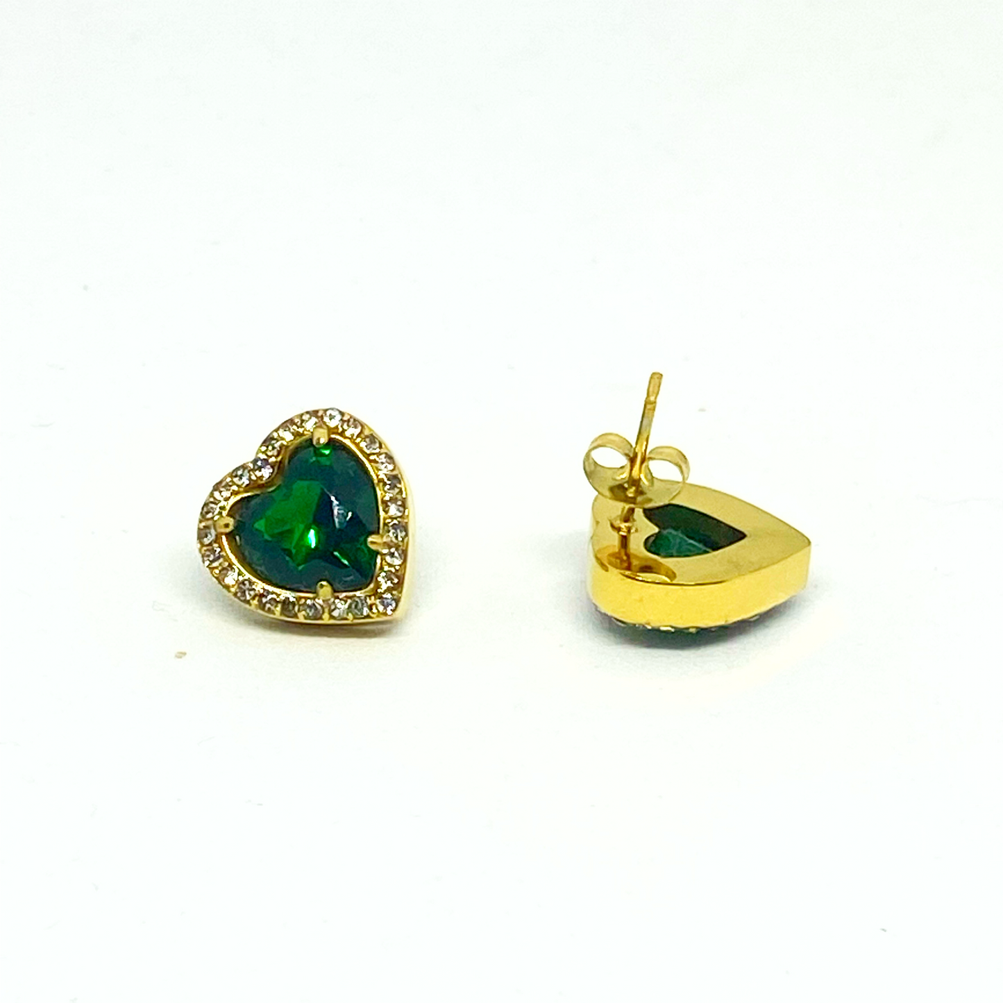 Boucles d'oreilles PHILIPPINE gold/verte