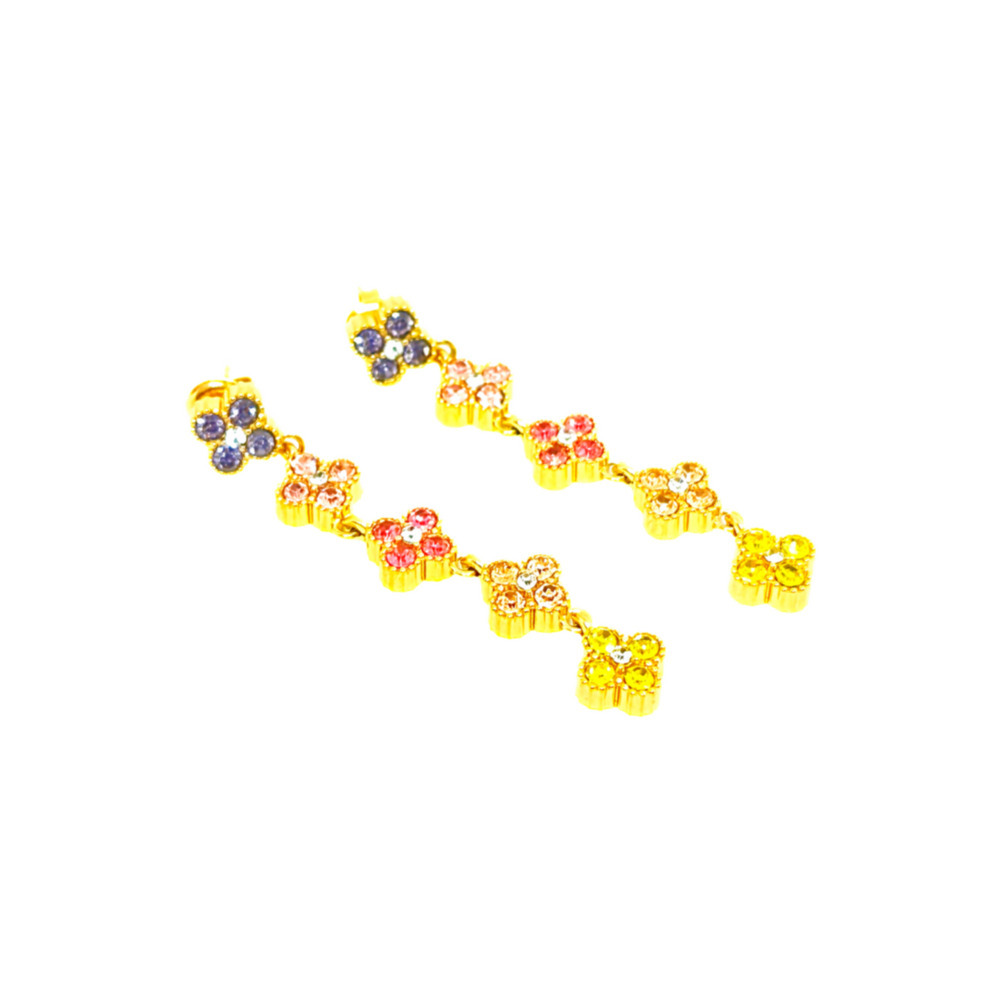 Boucles d'oreilles NELLY gold/multicolore jaune