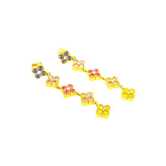 Boucles d'oreilles NELLY gold/multicolore jaune