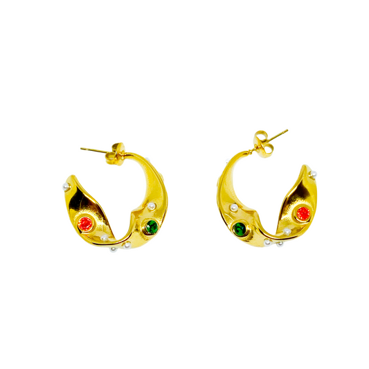 Boucles d'oreilles TORIA gold/multicolore