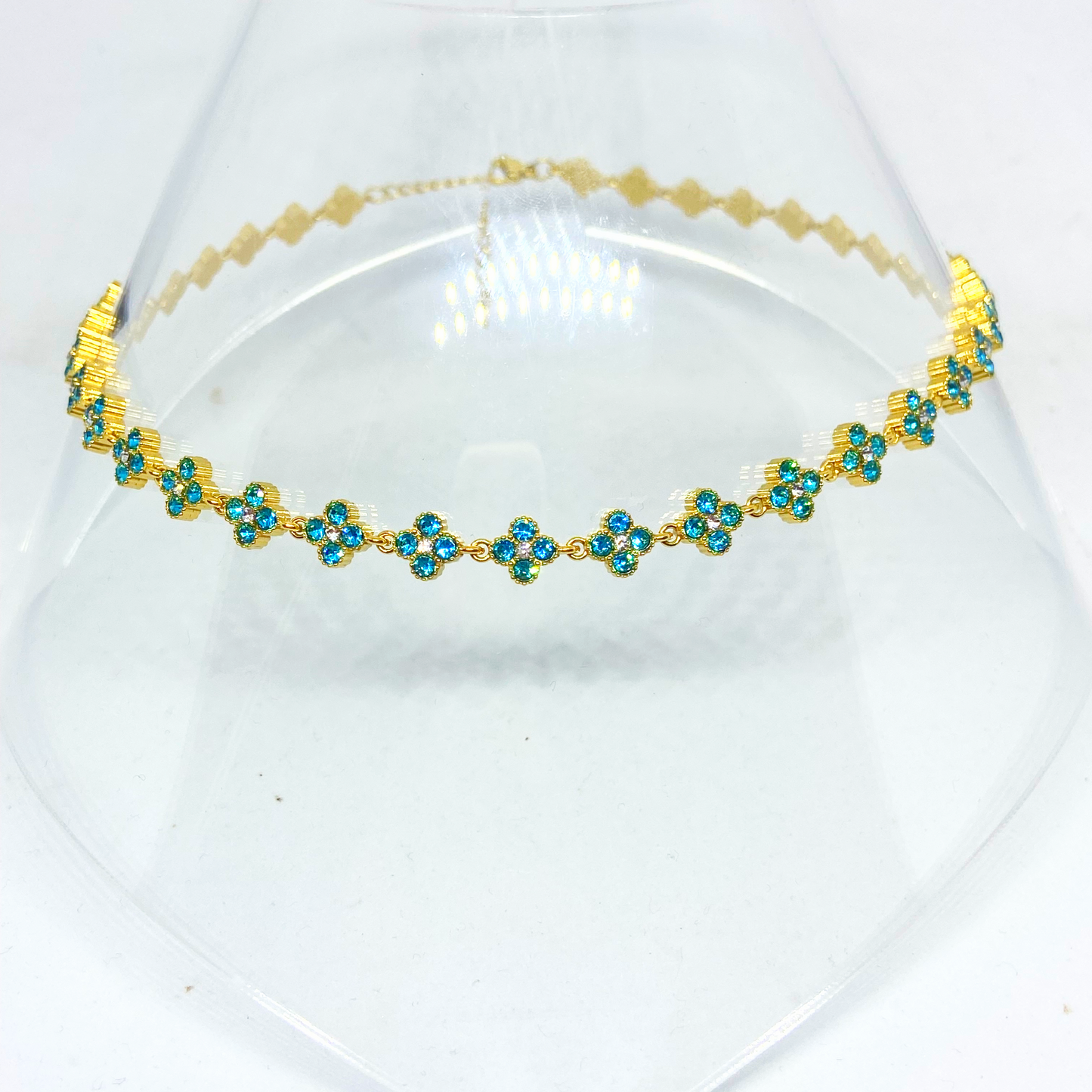 Collier MELANIA gold/bleu clair