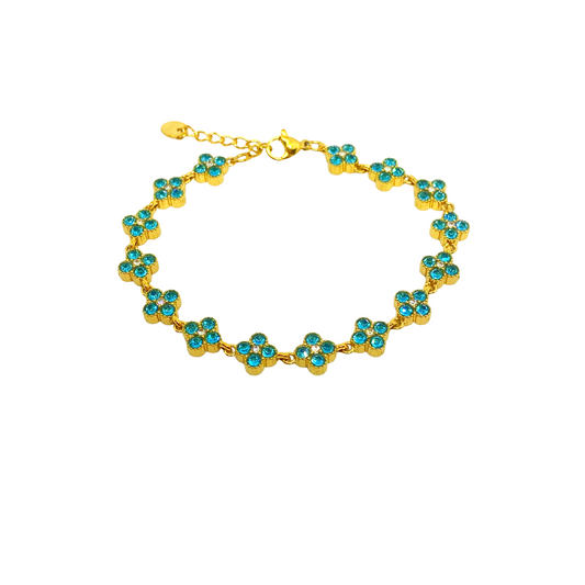 Bracelet MAHINA gold/bleu clair