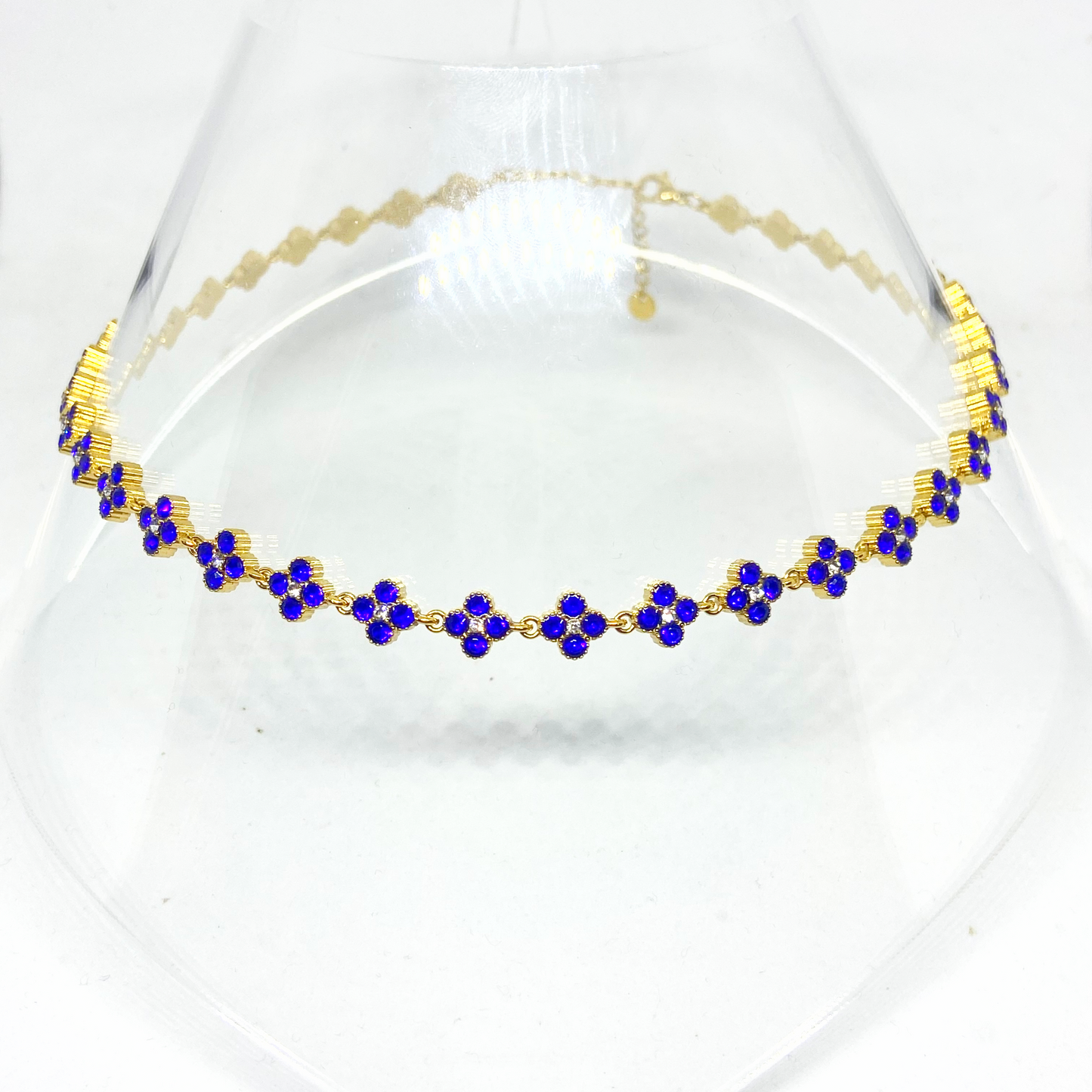 Collier MELANIA gold/bleu roi