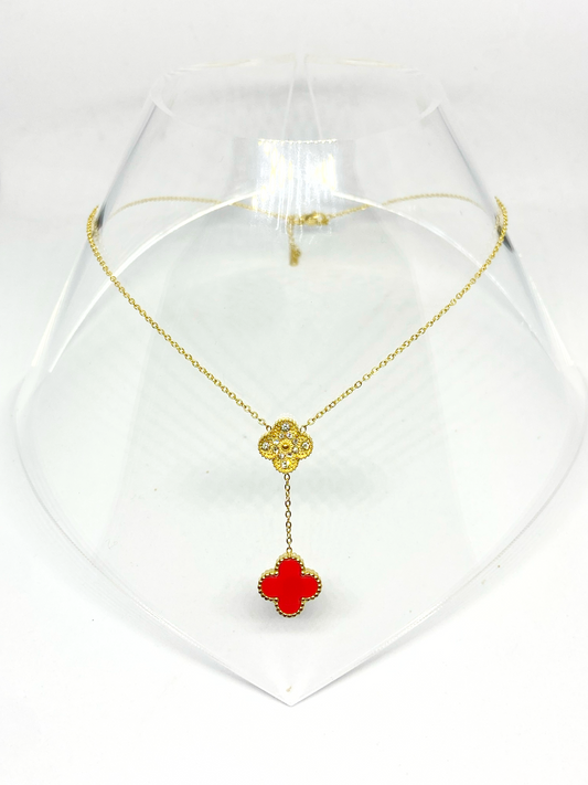Collier ZITA gold et rouge