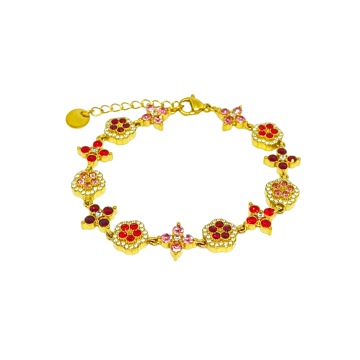 Bracelet ELYA gold/rose et rouge