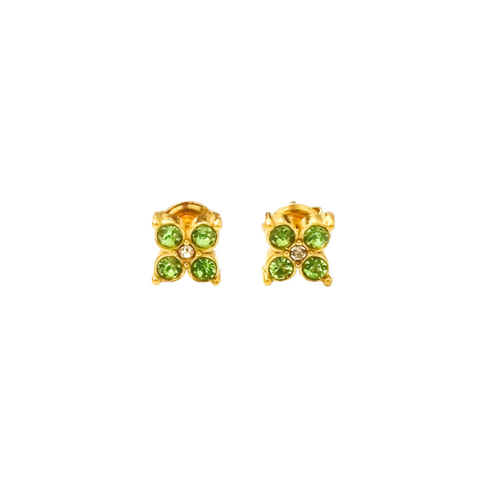 Boucles d'oreilles STESSY gold/pistache