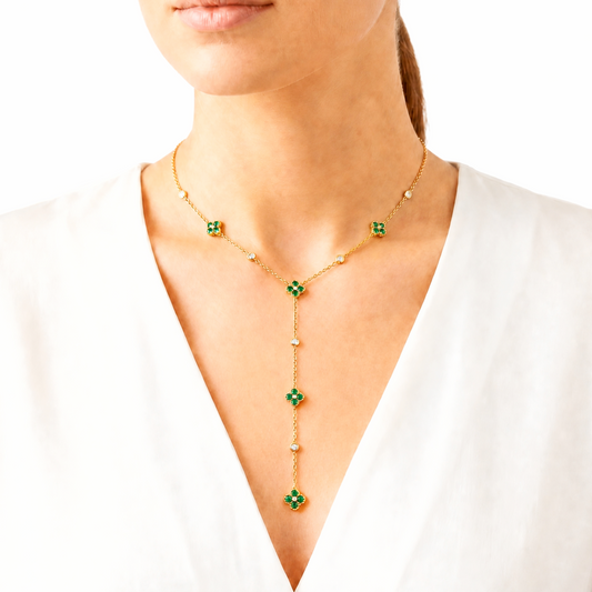 Collier ANGELIKA gold/vert