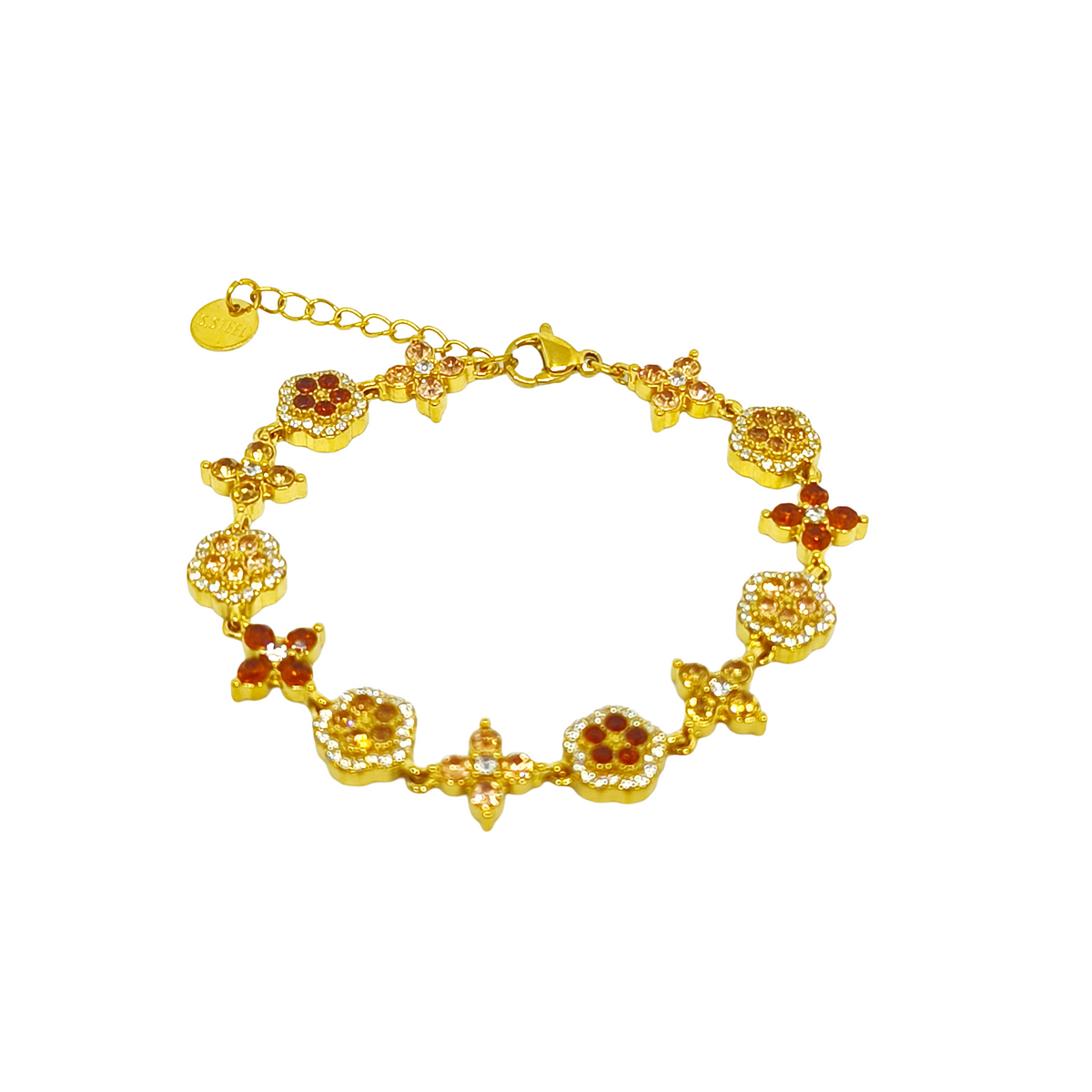 Bracelet ELYA gold/caramel