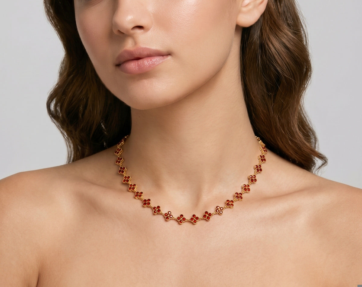 Collier MELANIA gold/chocolat