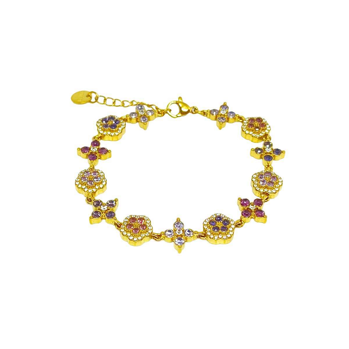 Bracelet ELYA gold/multiviolet