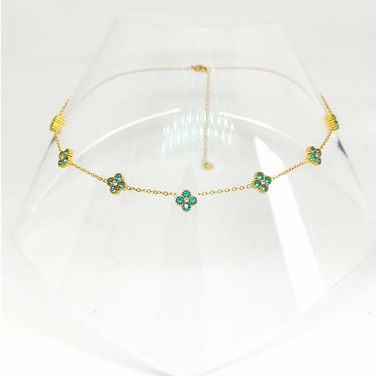 Collier SYLVIE gold/ bleu clair