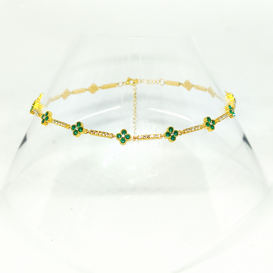 Collier MALOU gold/ vert