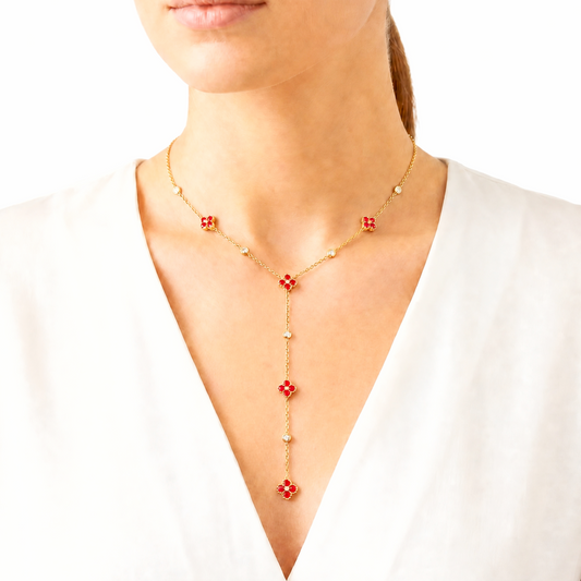 Collier ANGELIKA gold/rouge