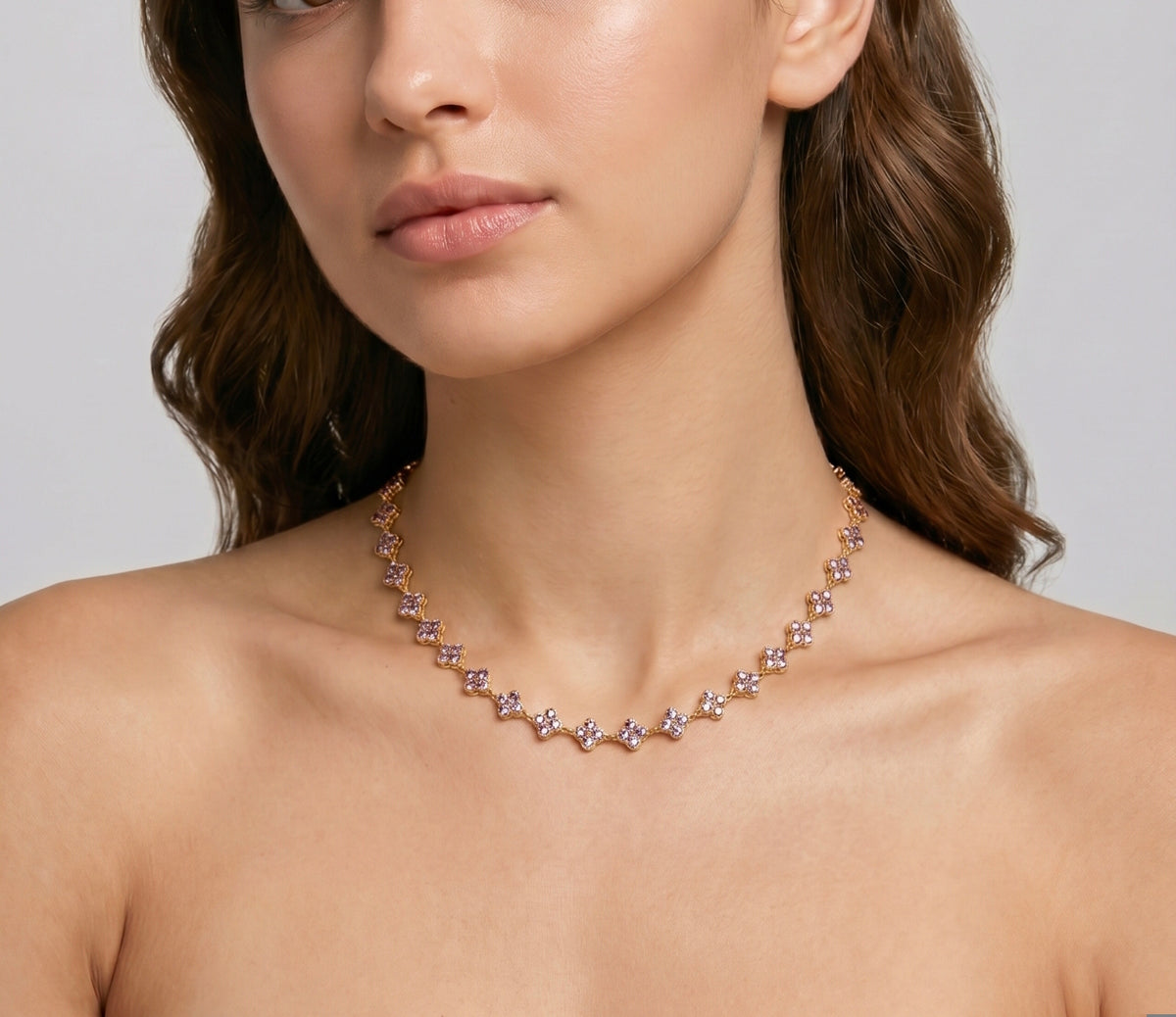 Collier MELANIA gold/lilas