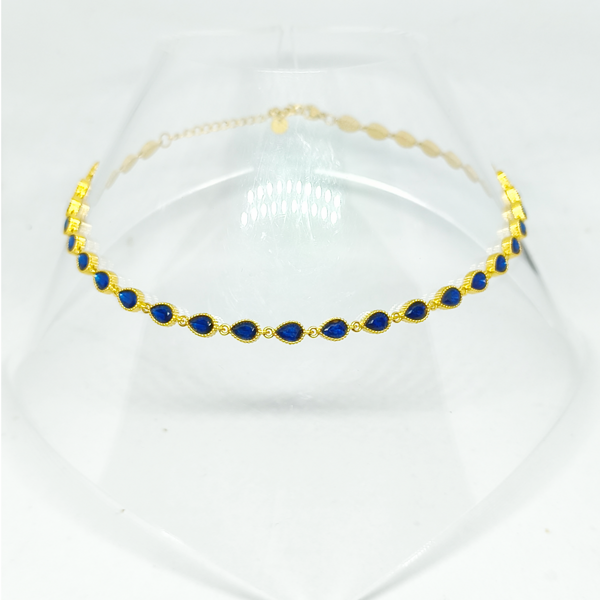 Collier ANNA gold/bleu