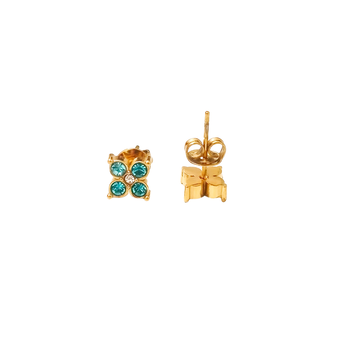 Boucles d'oreilles STESSY gold/ bleu clair