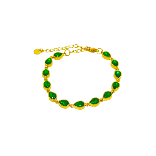 Bracelet JANELLE gold/vert