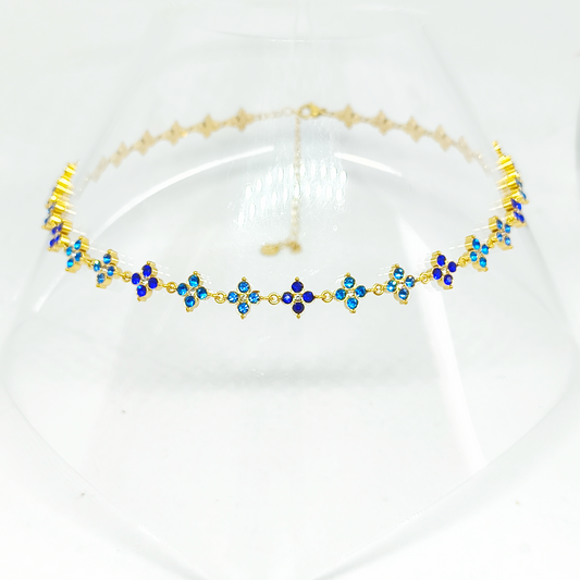 Collier ALICIA gold/multbleu