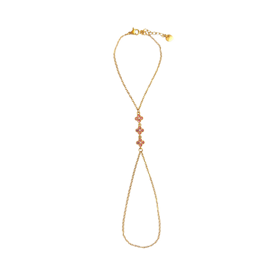 Chaine de main RITA gold/rose