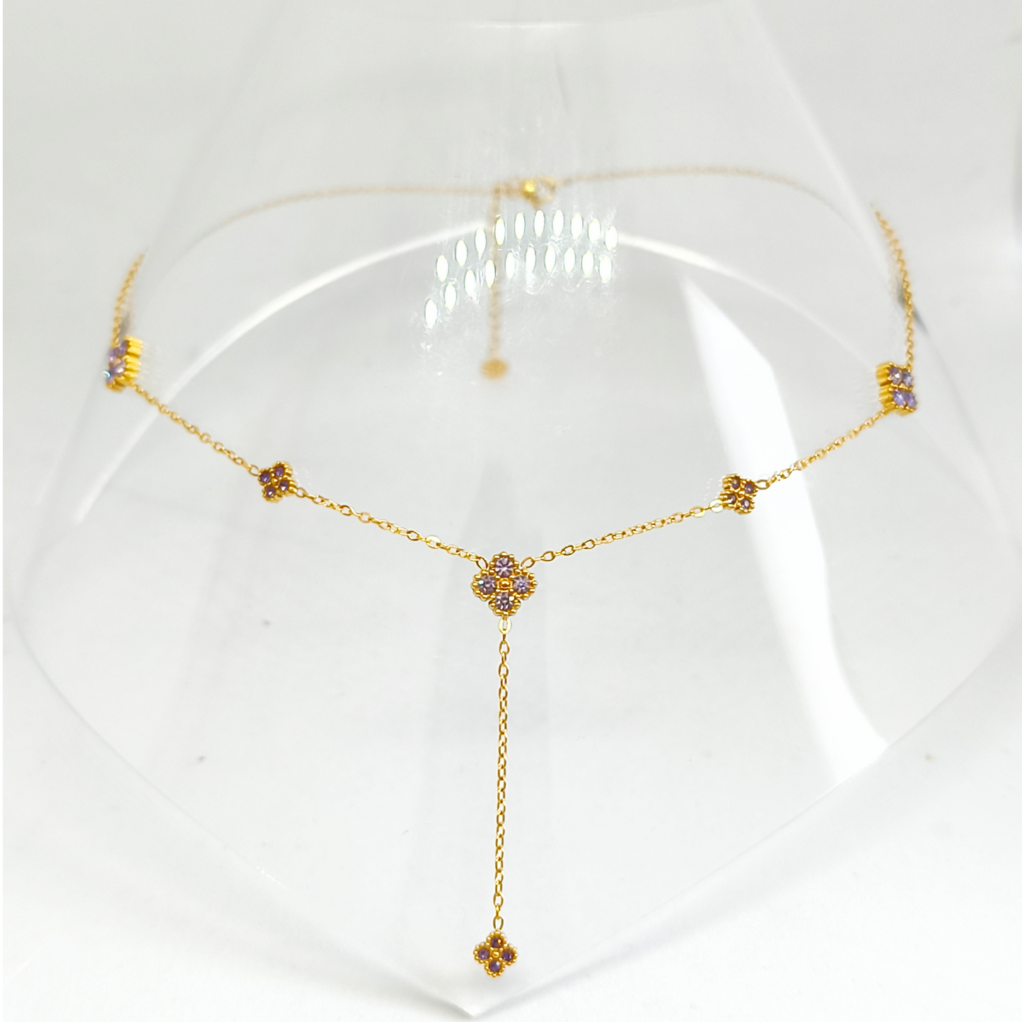 Collier ISA gold/lilas
