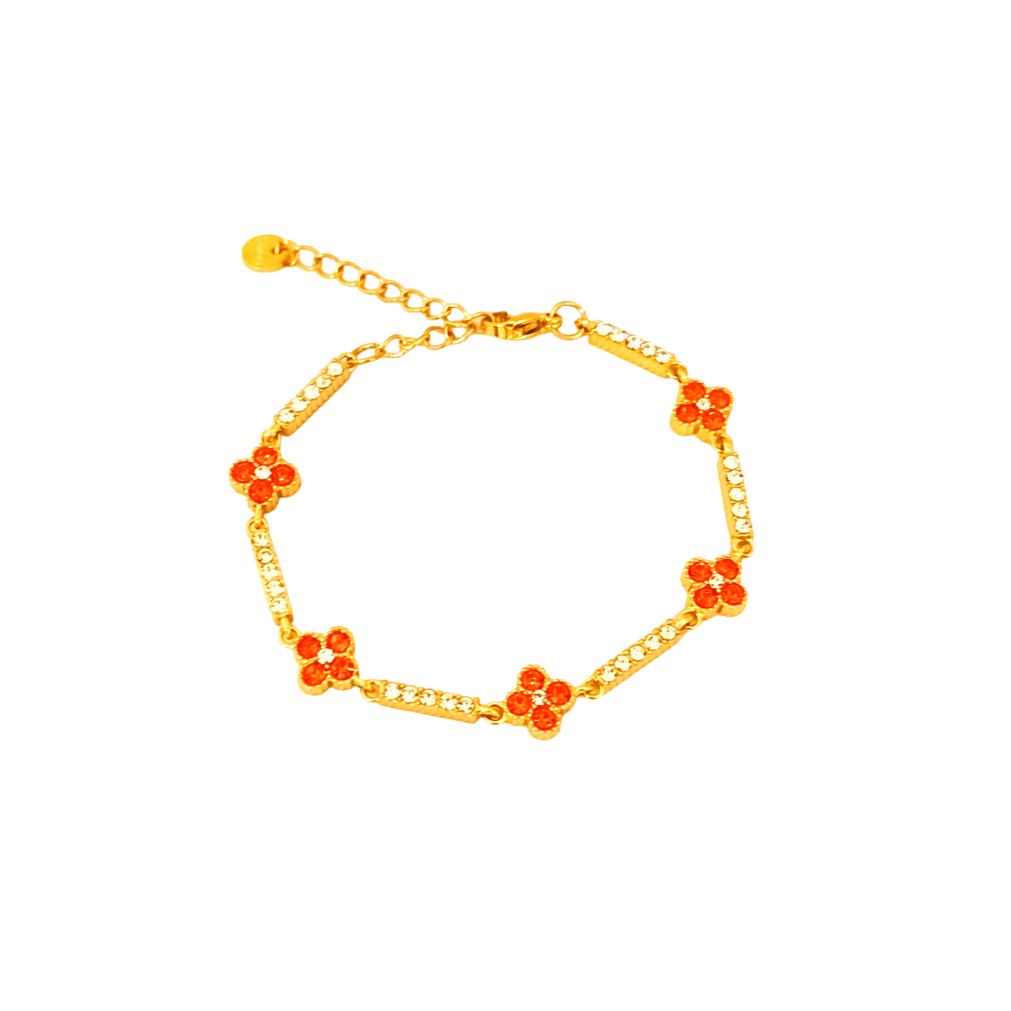 Bracelet MIRYKA gold/ rouge orangé