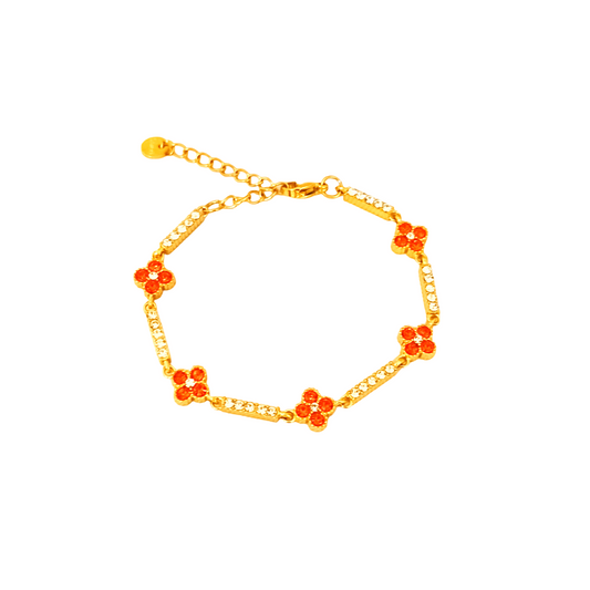 Bracelet MIRYKA gold/ rouge orangé