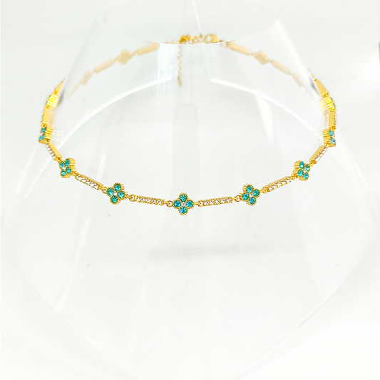 Collier MALOU gold/ bleu clair