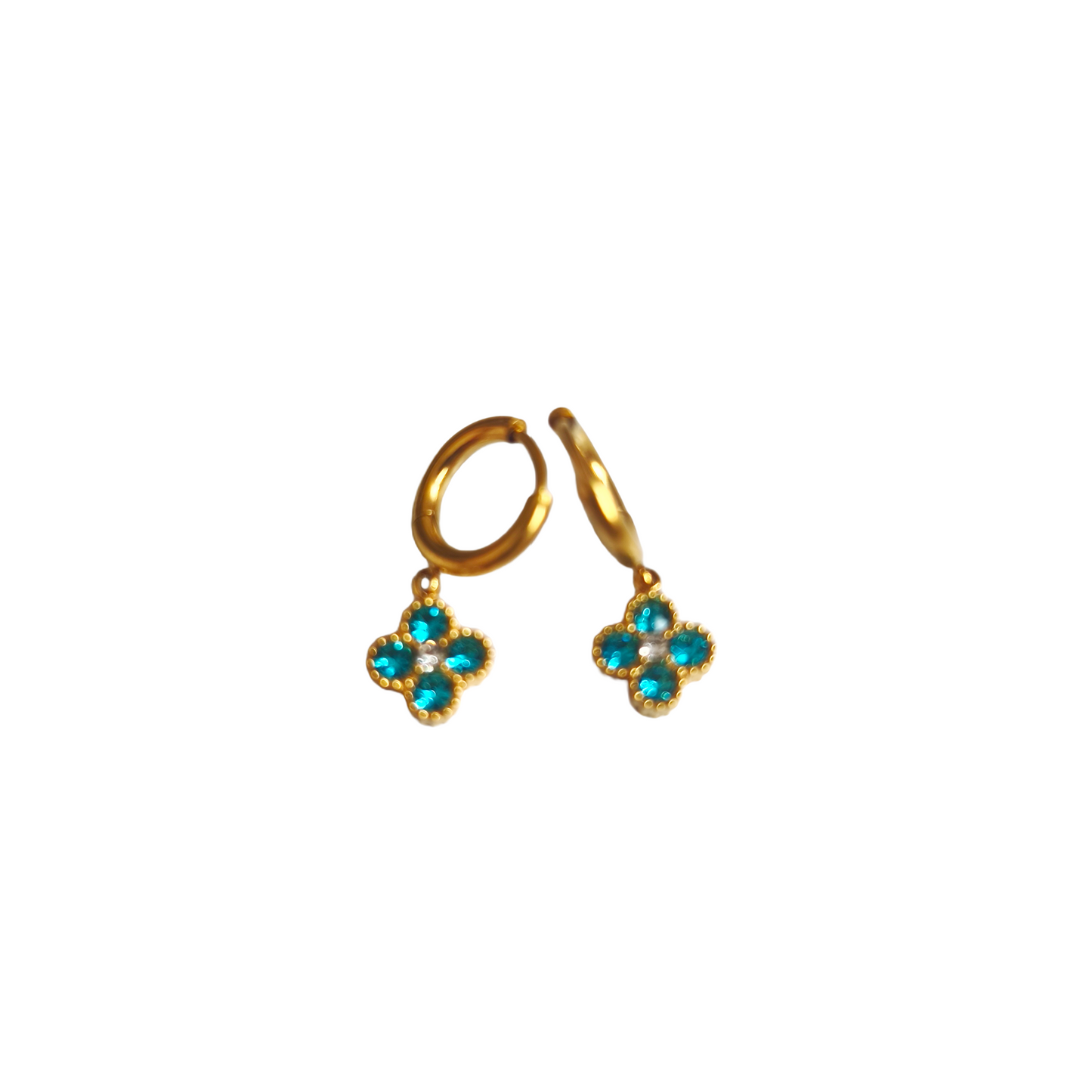 Boucles EMMA gold/bleu clair