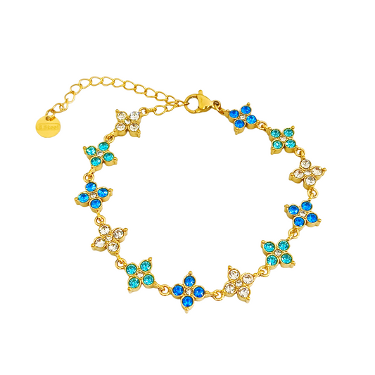 Bracelet MINA gold/bleu océan