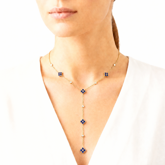Collier ANGELIKA gold/bleu roi