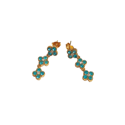 Boucles d'oreilles ANGE gold/ bleu