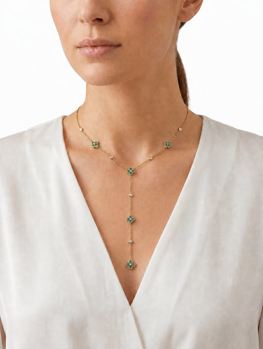 Collier ANGELIKA gold/bleu clair