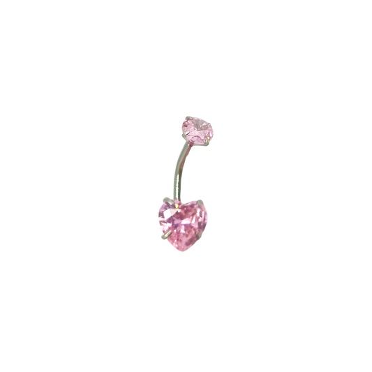 Percing nombril MARGUERITTE sylver/rose