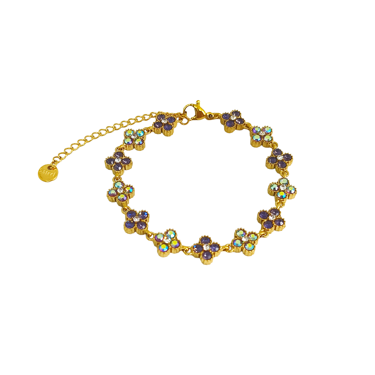 Bracelet MAHINA gold/ violet & miroir