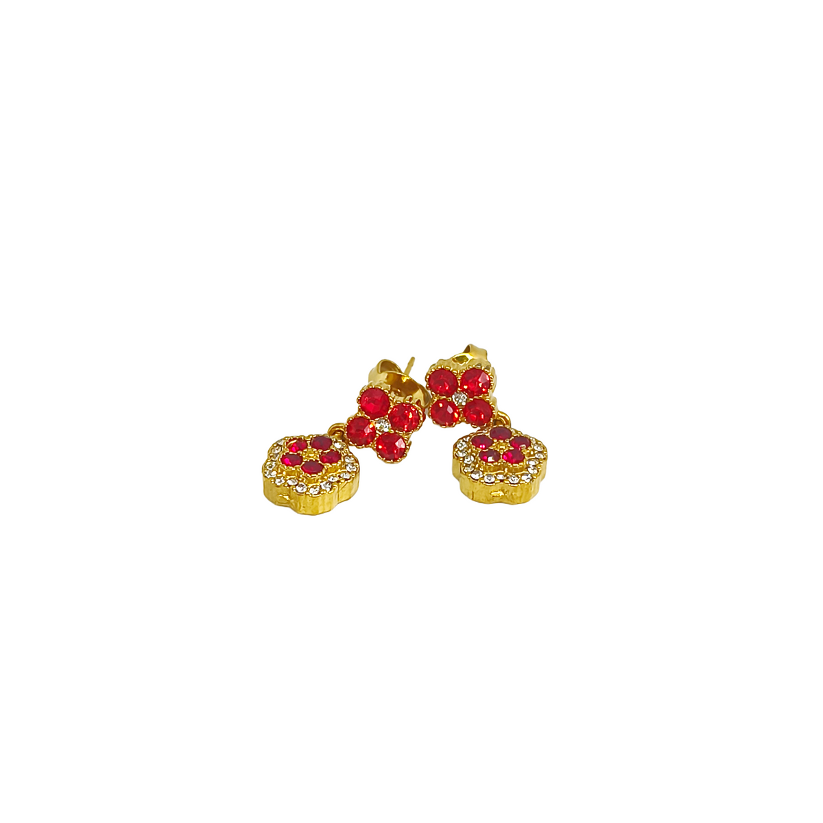 Boucles d'oreilles LIDY gold/rouge