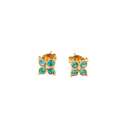 Boucles d'oreilles STESSY gold/ bleu clair