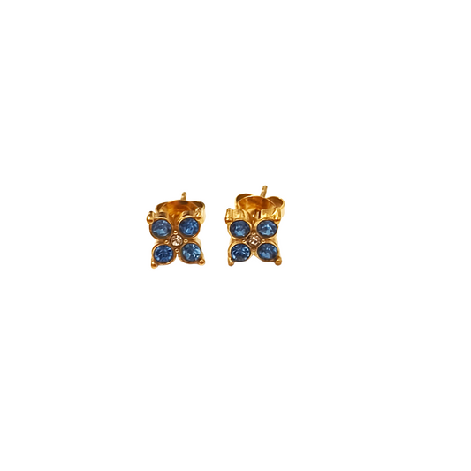 Boucles d'oreilles STESSY gold/ bleu gris