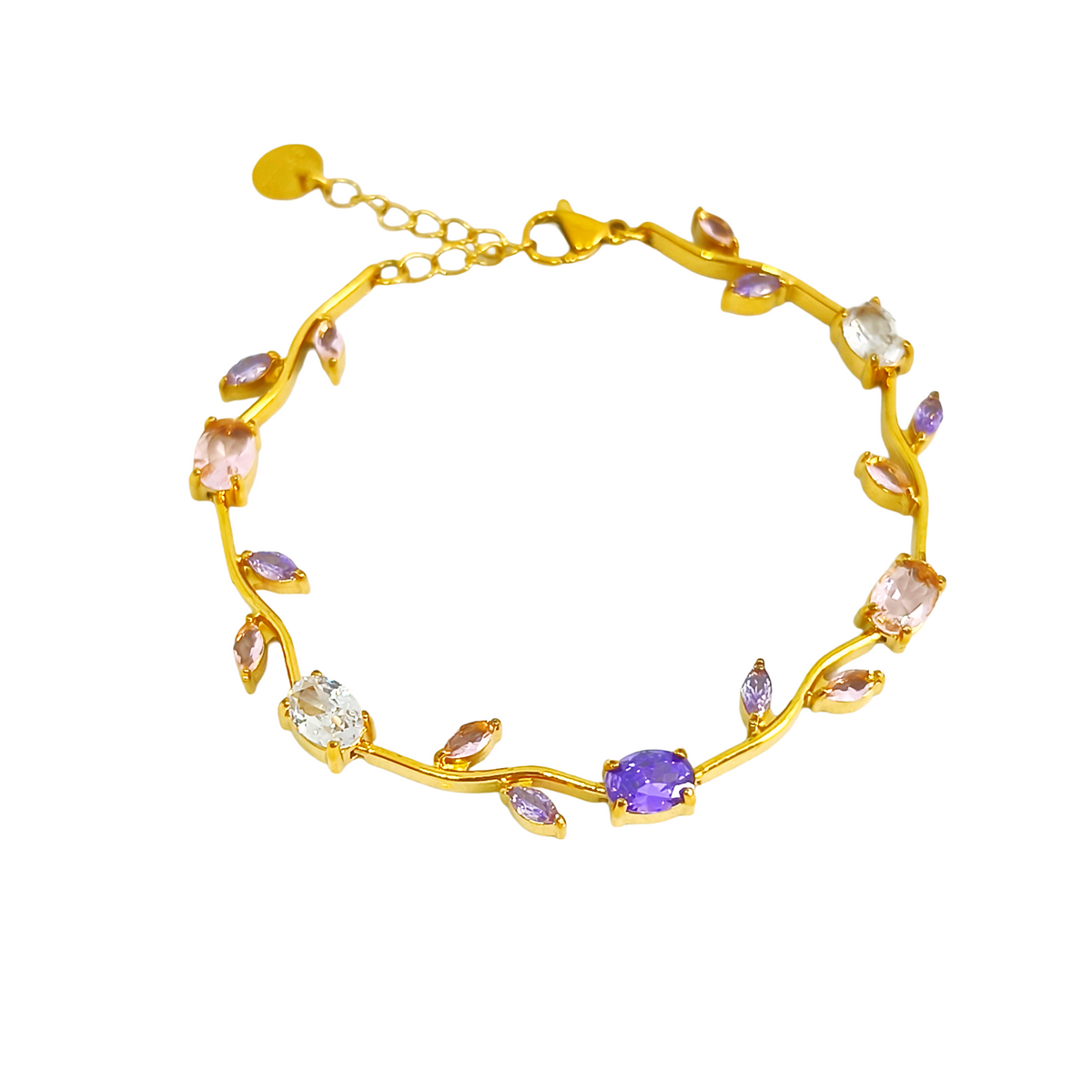 Bracelet NINA gold/ rose et lilas