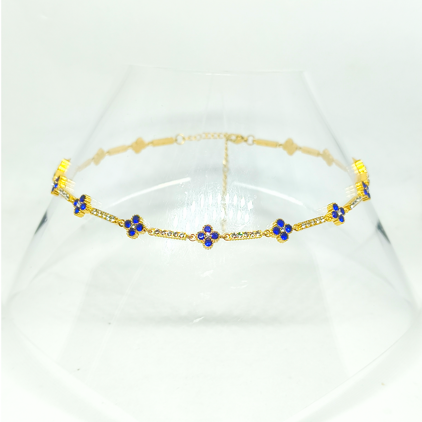 Collier MALOU gold/ bleu roi