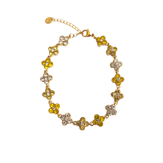 Bracelet MAHINA gold/jaune et blanc
